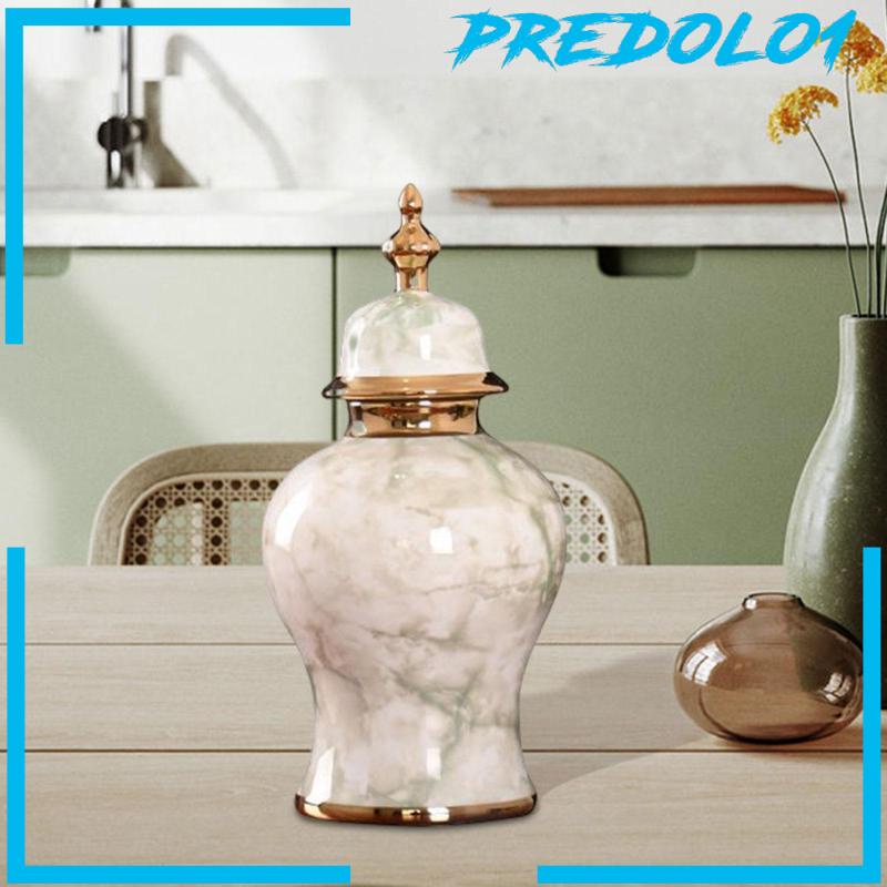 [Predolo1] Toples Jahe Keramik Dengan Tutup Ornamen Tradisional Untuk Kamar Tidur Kantor Pernikahan