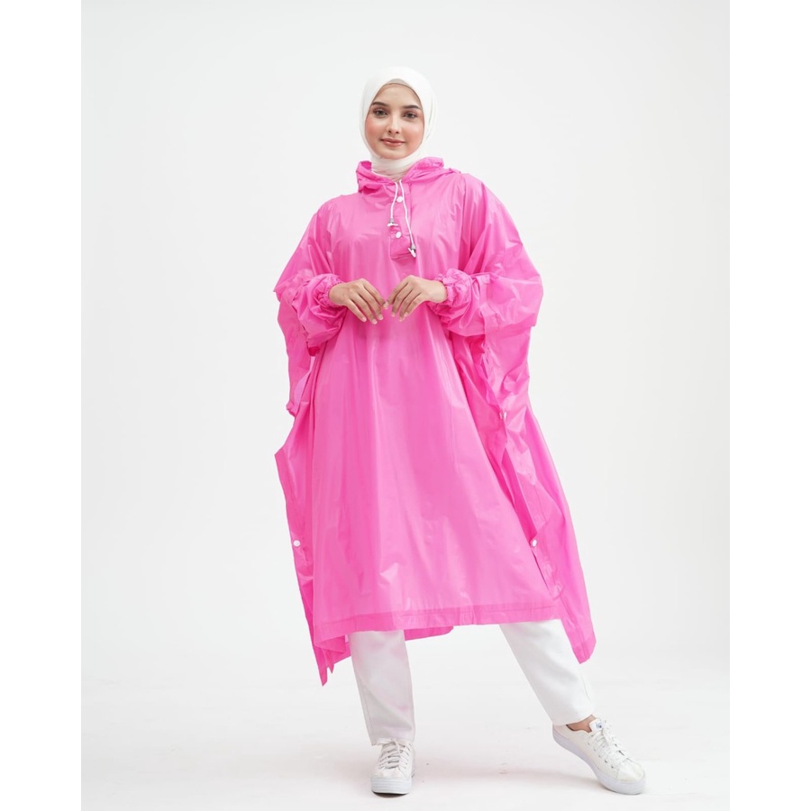 Jas Hujan Ponco Lengan PVC Premium Anti Rembes Free Pouch BROMO MANTORA