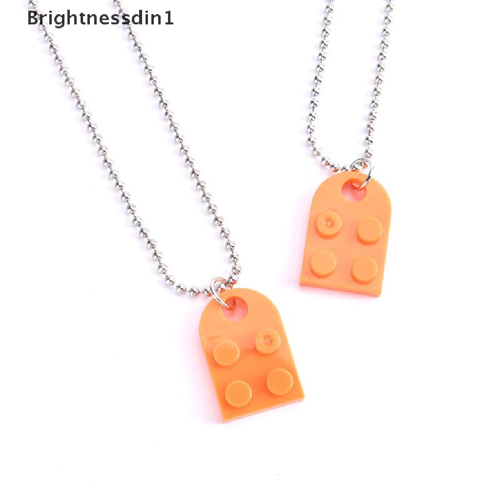 [Brightnessdin1] 2 Pcs Lucu Cinta Hati Bata Liontin Kalung Pasangan Persahabatan Wanita Pria Elemen Butik