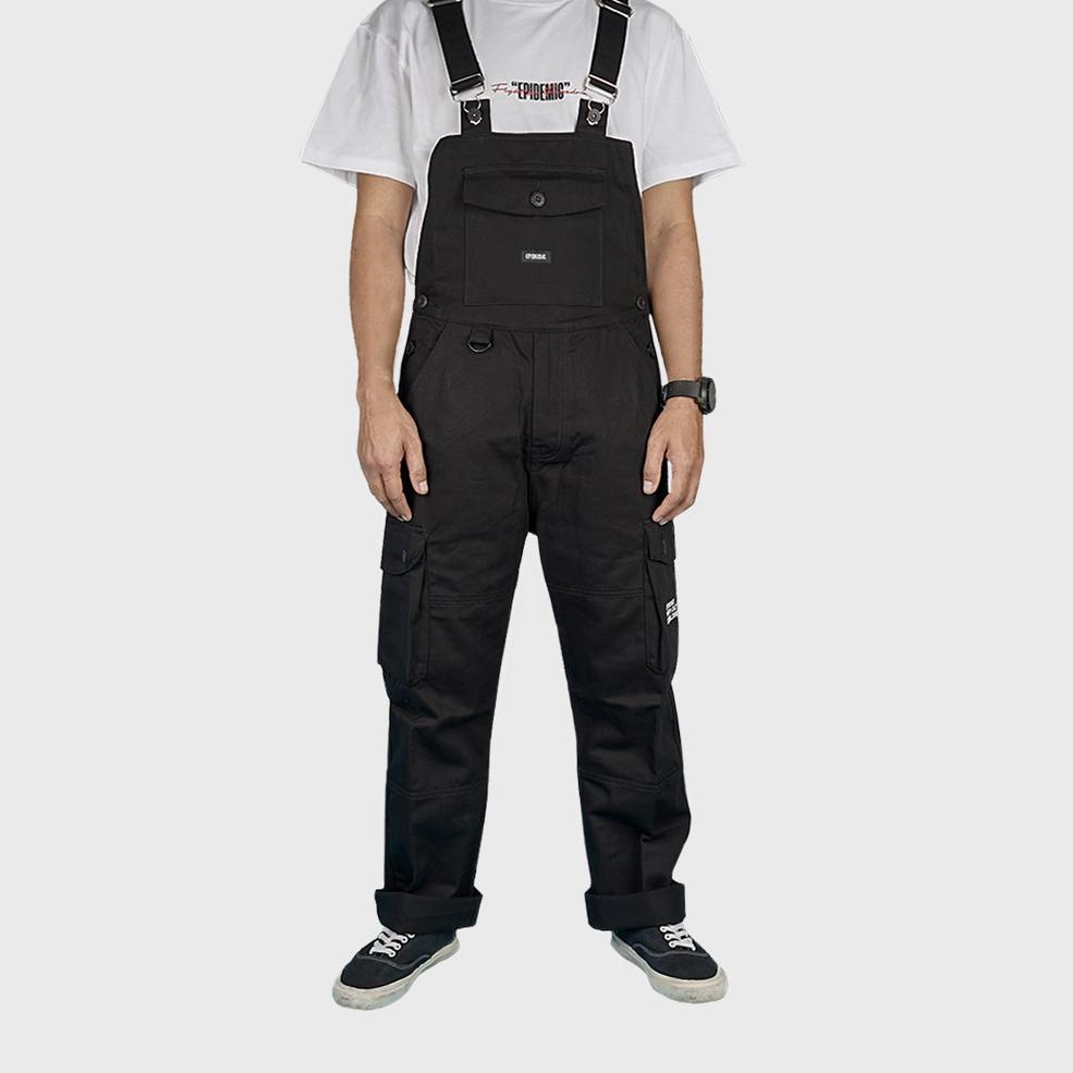 MURAH Epidemic Overall Jumpsuit Black Cambridge