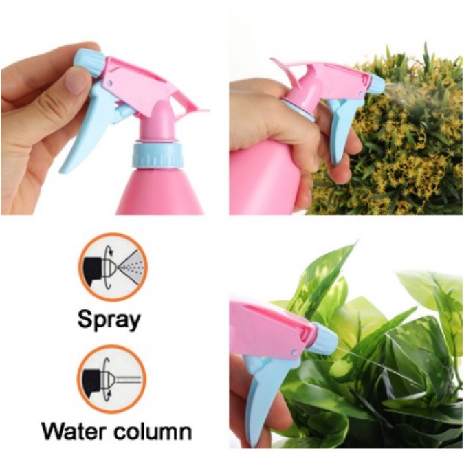 BAJ Botol Spray Semprot 500ml Sprayer Semprotan Burung Tanaman Hewan Kaca Bottle Trigger Candy Color Serbaguna PR134