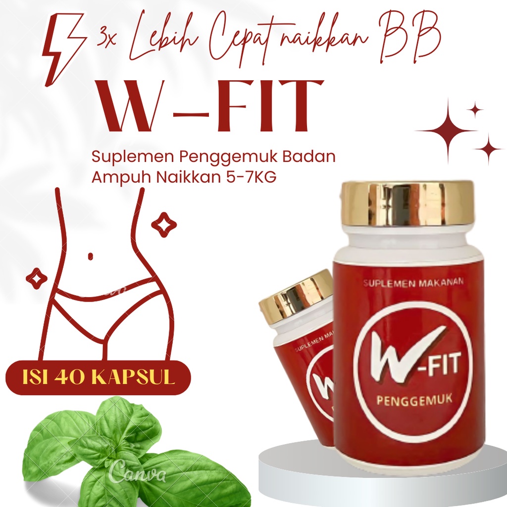 Crystaline Suplemen Naikkan Berat badan W FIT Menaikkan berat badan 7kg