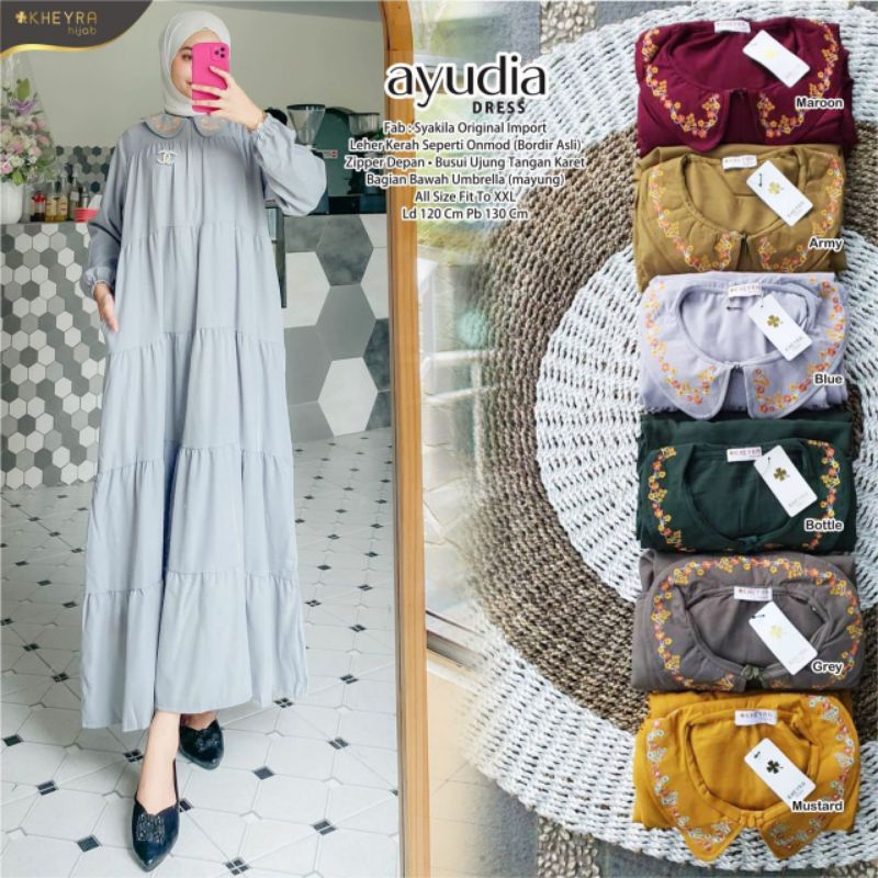AYUDIA DRESS ORI KHEYRA | Syakila Original Import
