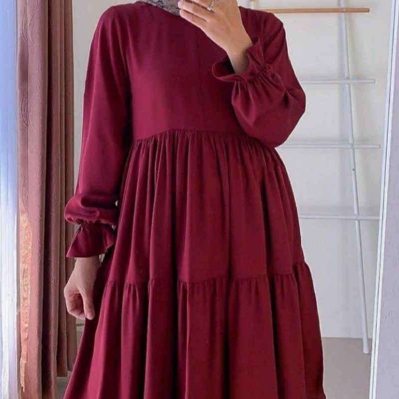 KALTIM Atasan Blus Tunik Polos Pakaian Wanita