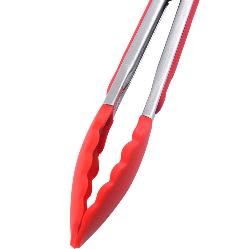 LDS Capitan Makanan Kue Dan Gorengan Warna / Food Tongs Silicone Stainless / Capitan Silikon Murah Anti Lengket Quality Premium Import
