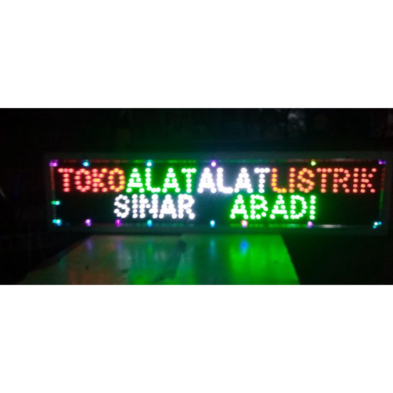 Lampu tulisan TOKO ALAT ALAT LISTRIK SINAR ABADI