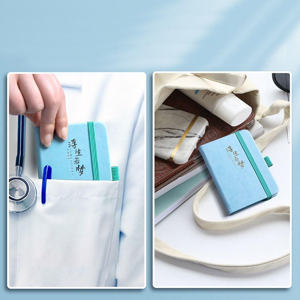 [Elegan] Mini A7 Notebook Portable Mengambil Catatan Scrapbooking Siswa Alat Tulis Perencana Bulanan Mingguan Agenda Organizer Jurnal Diary Notebook