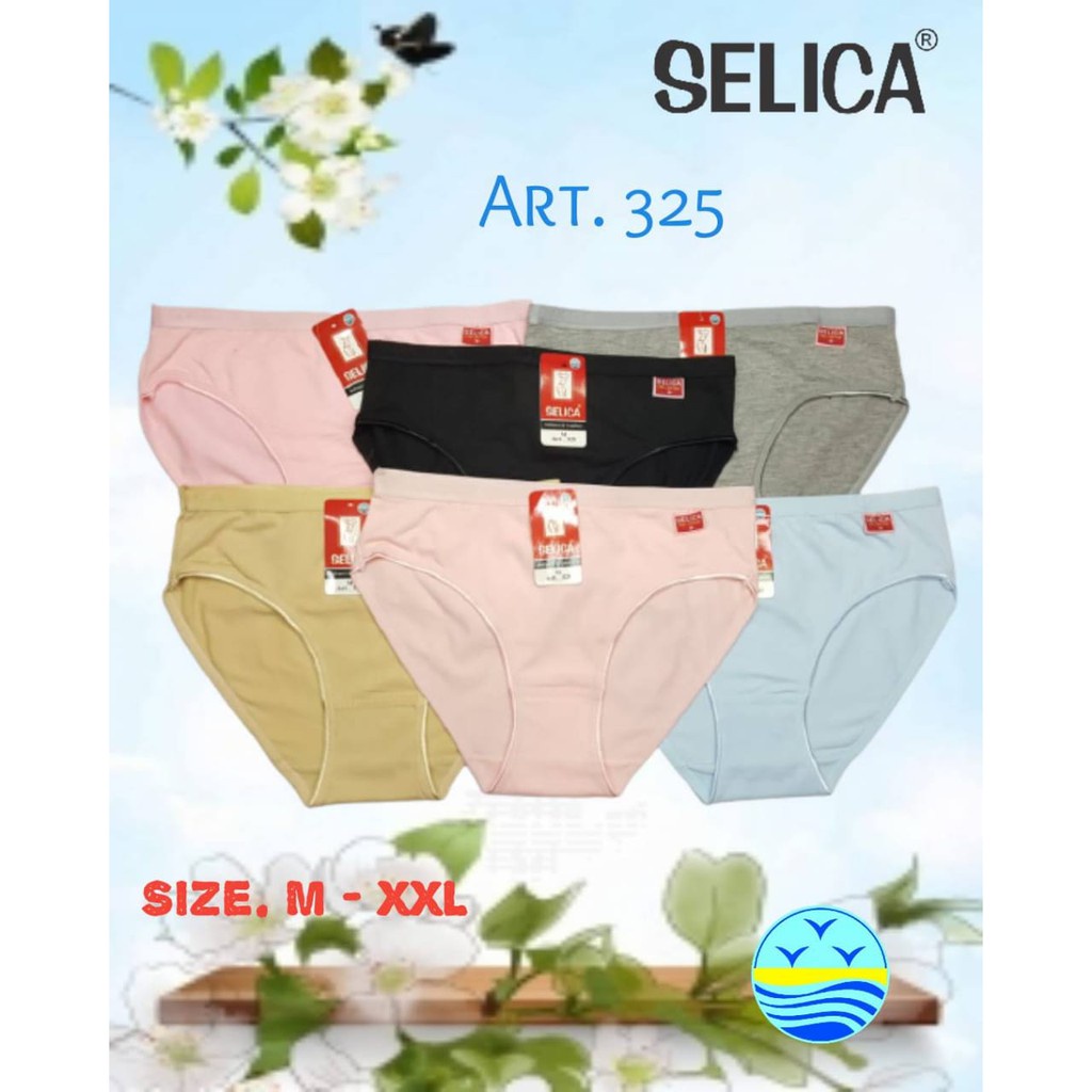 Celana Dalam Wanita SELICA 325 MIDI Katun Seamless / CD Ukuran M-XXL / Pakaian Dalam Cewek - sckmenwear GROSIR