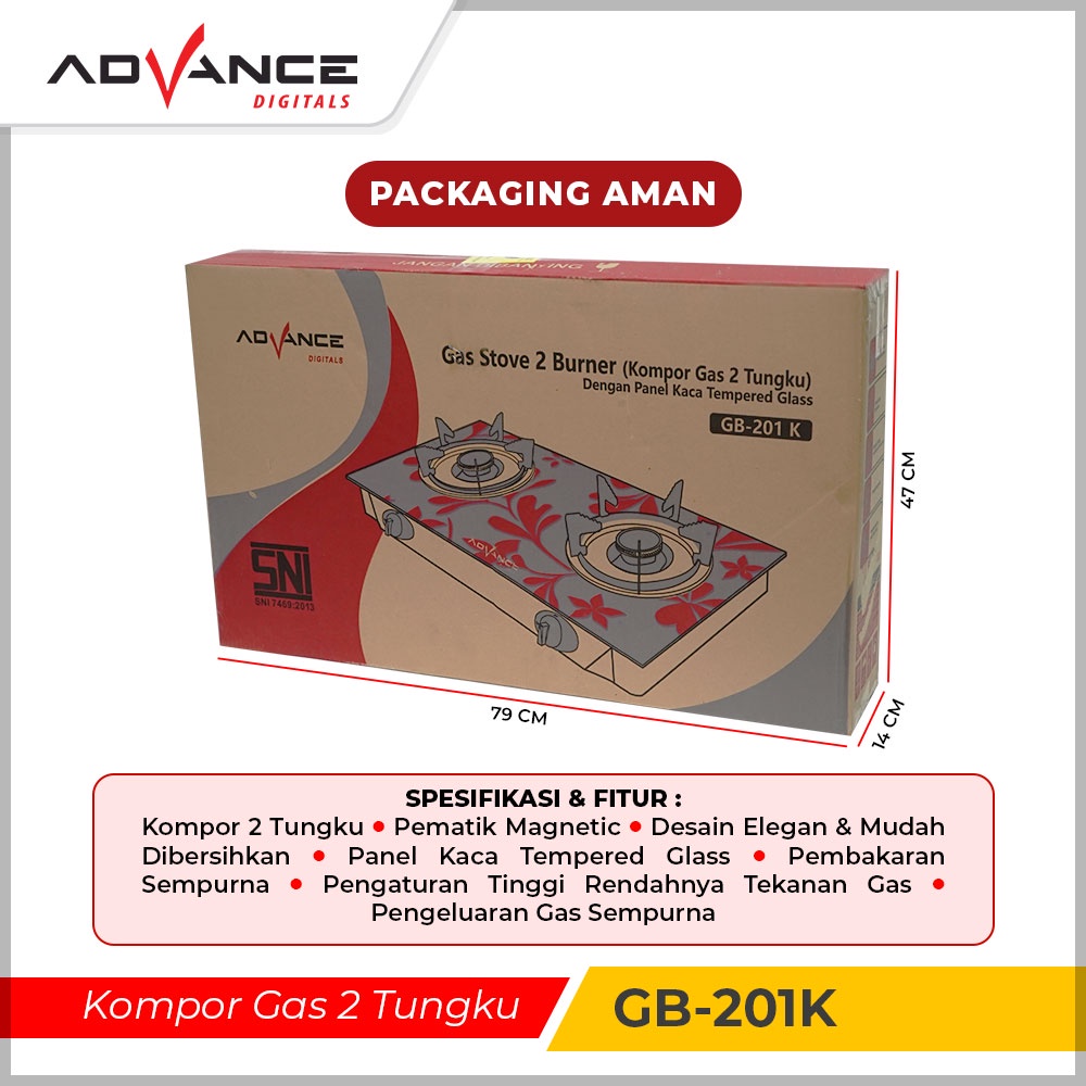 Advance GB-201K Kompor Gas Portable Garansi 1 Tahun
