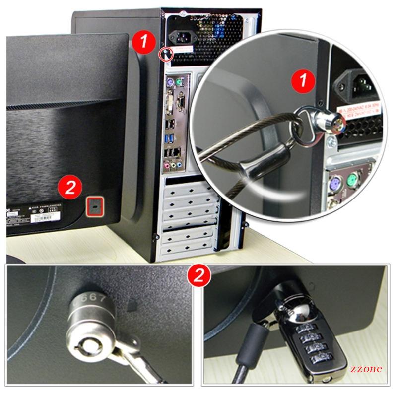 Zzz Security Lock with Keys Casing Komputer Hosting Anti-Pencurian Lock Replacement