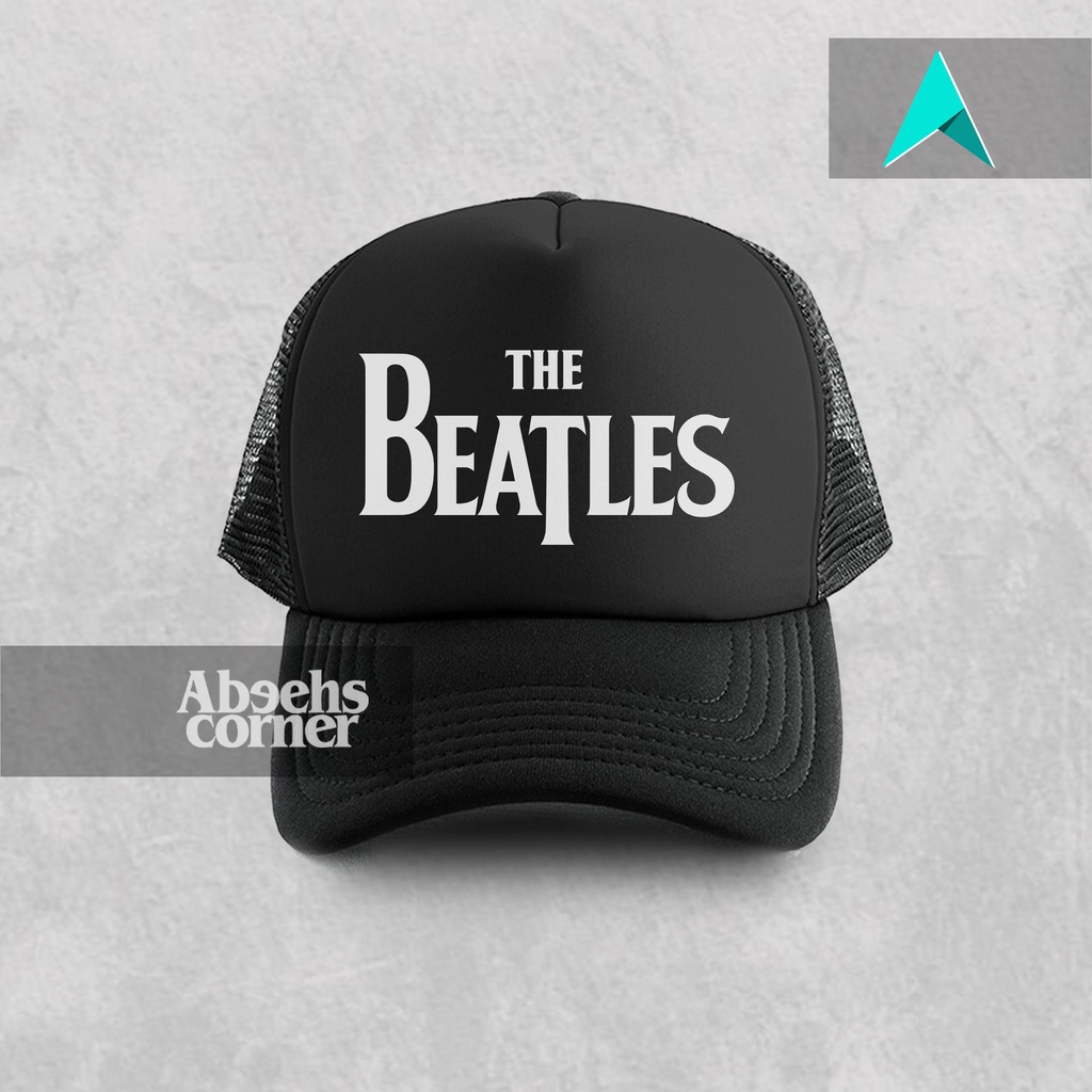 Topi The Beatles - Topi jaring Logo The Beatles - Topi Band Jaring - Trucker
