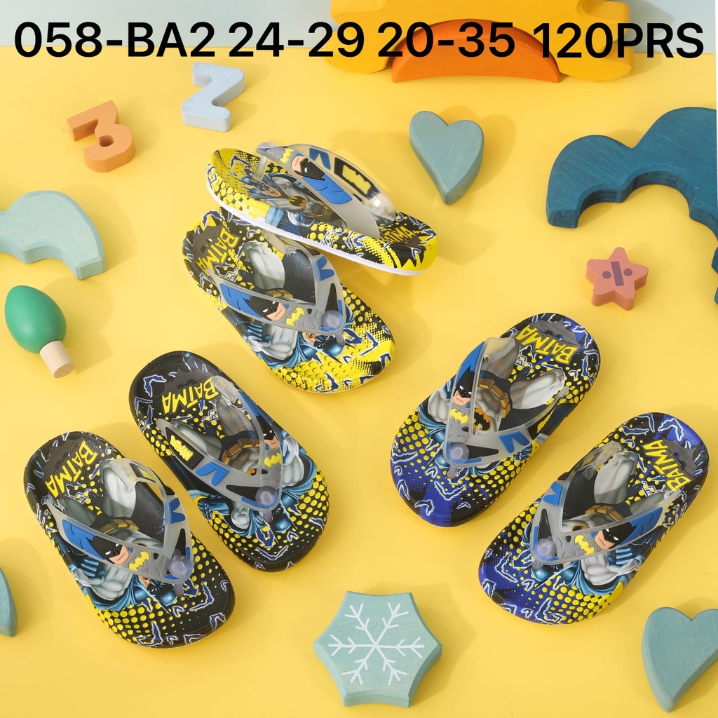 Sandal Jepit Anak Laki Laki Import Motif Karakter Batman Winola Colection WNL 058-BA2