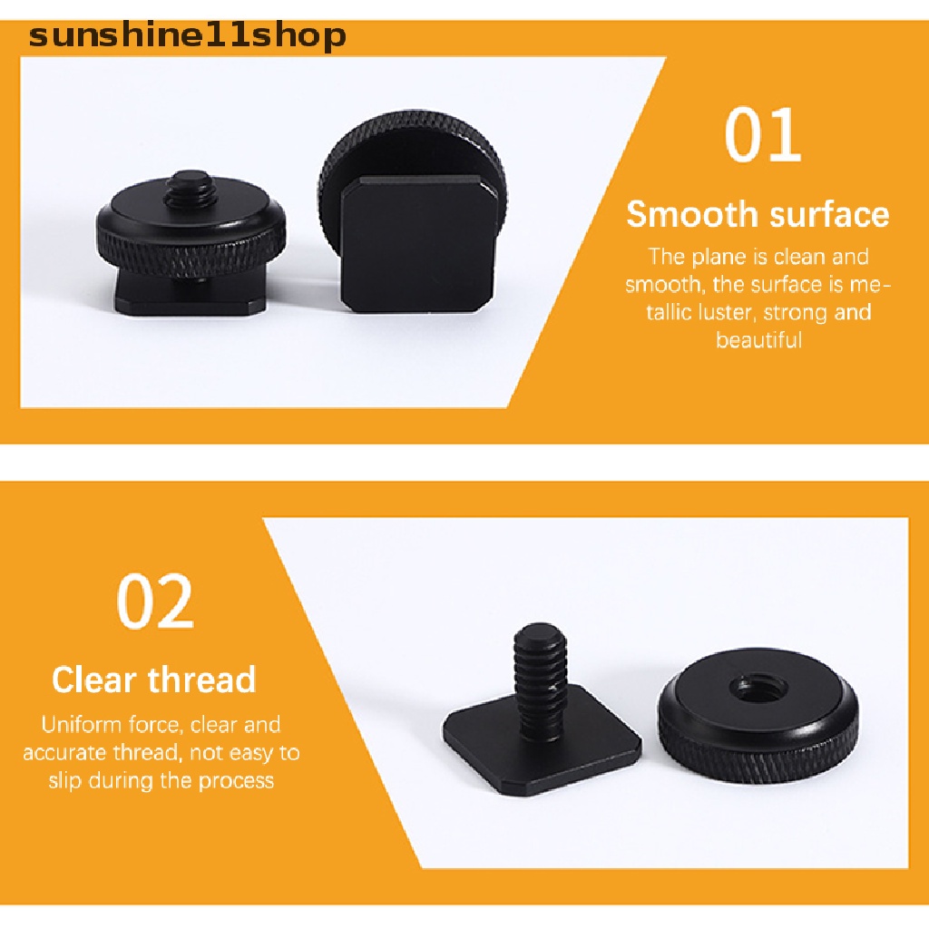 Sho Profesional1Per4 &quot;3Per8&quot; Mur Tripod Mount Sekrup Hitam Ke Flash Hot Shoe Adapter Stand Untuk Kamera Studio Aksesori N