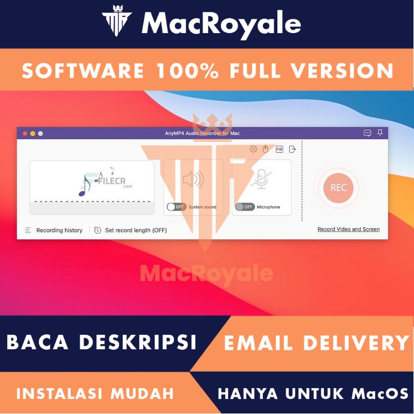 [MacOS] AnyMP4 Audio Recorder Full Version Lifetime Full Garansi