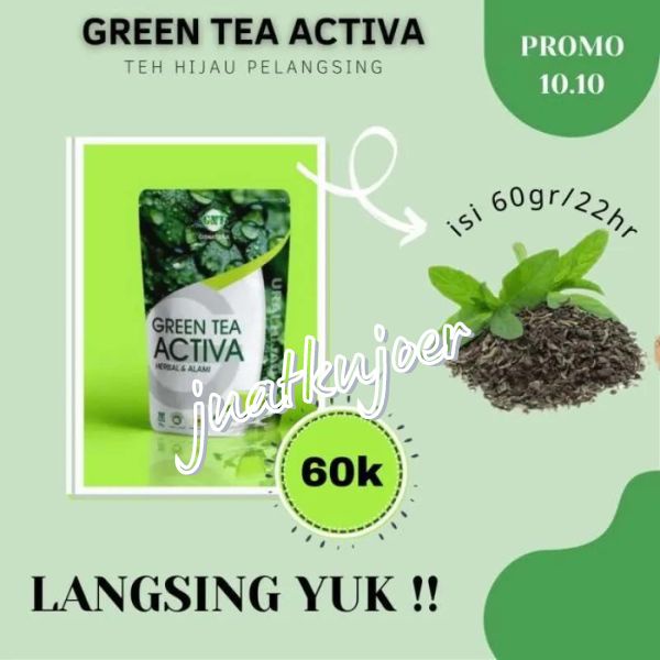 

RE⚡TOCK! [ORIGINAL] Teh pelangsing/Teh diet alami (BISA COD) | GREEN TEA ACTIVA ISI 1 PCS URAI | teh alami tanpa pengawet