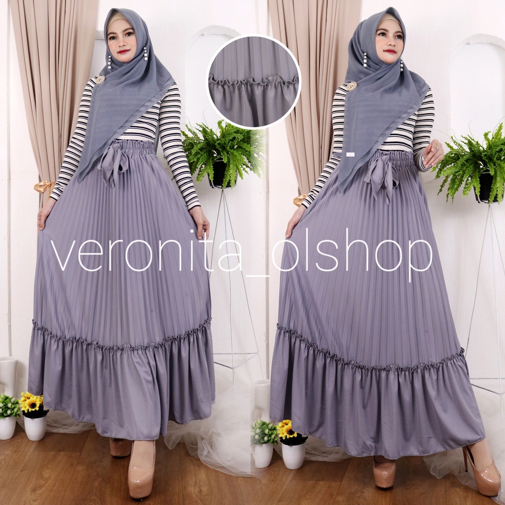 SALE  Rok panjang Plisket Rok cabang Kerutan Rok mayung/Payung Rok muslim Terbaru Terlaris Termurah 