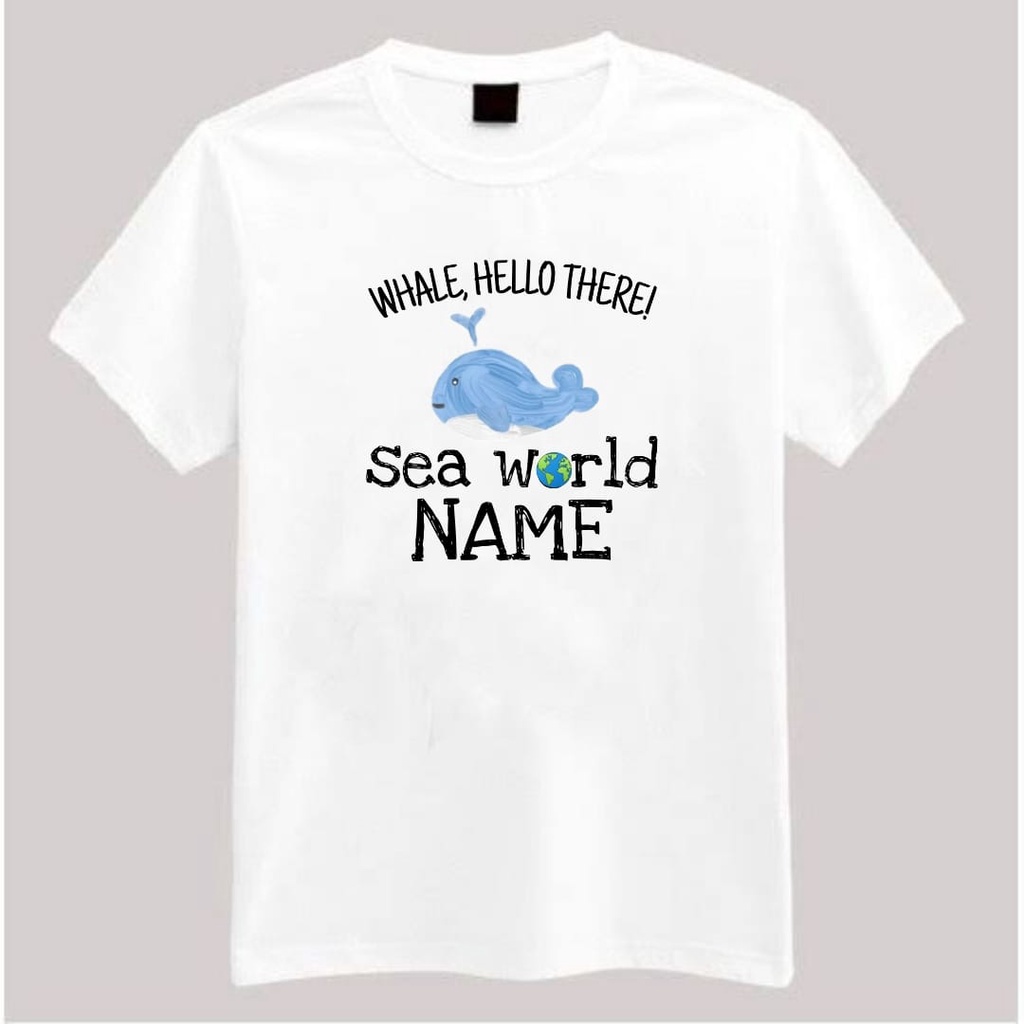 MYSTIQUE.ID-BAJU KAOS SEA WORLD WHALE HELLO THERE T-SHIRT LUCU KEREN DAN AESTETIC