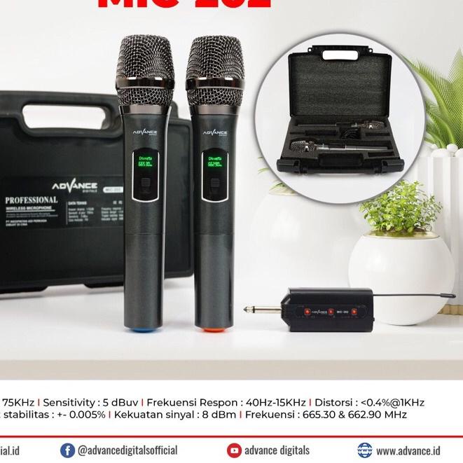✧ Mic Wireless Double Advance 301 Microphone Advance MIC 301 ♬