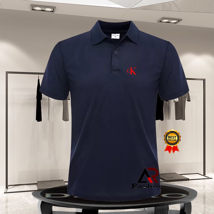 OBRALKaos polo shirt // atasan baju kaos kerah pria lengan pendek // kaos kerah CK8 TEXT RED// kaos 