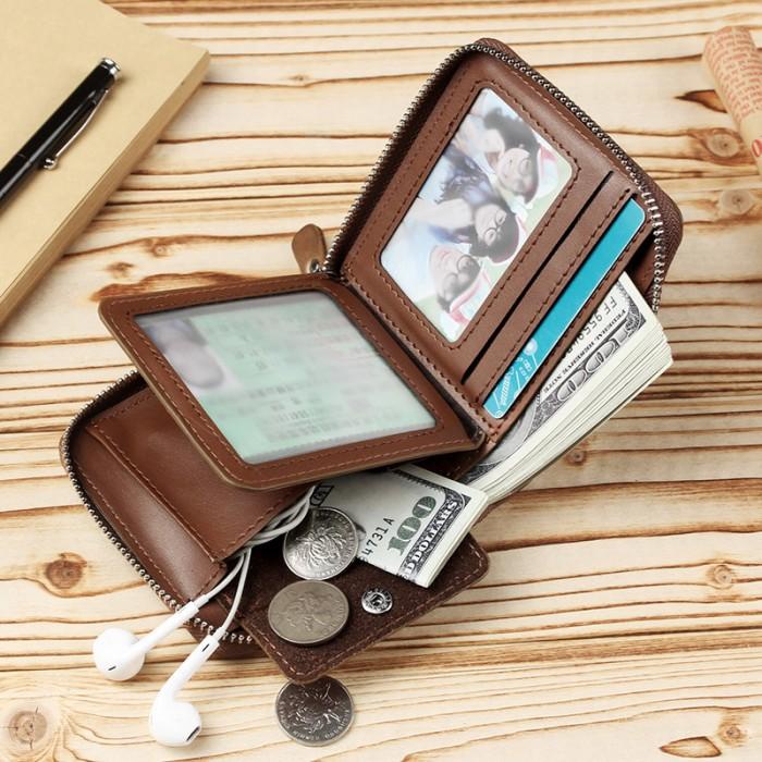 WL089 - WEIXIER DOMPET ZIPPER TEMPAT WADAH KARTU KULIT PREMIUM WALLET