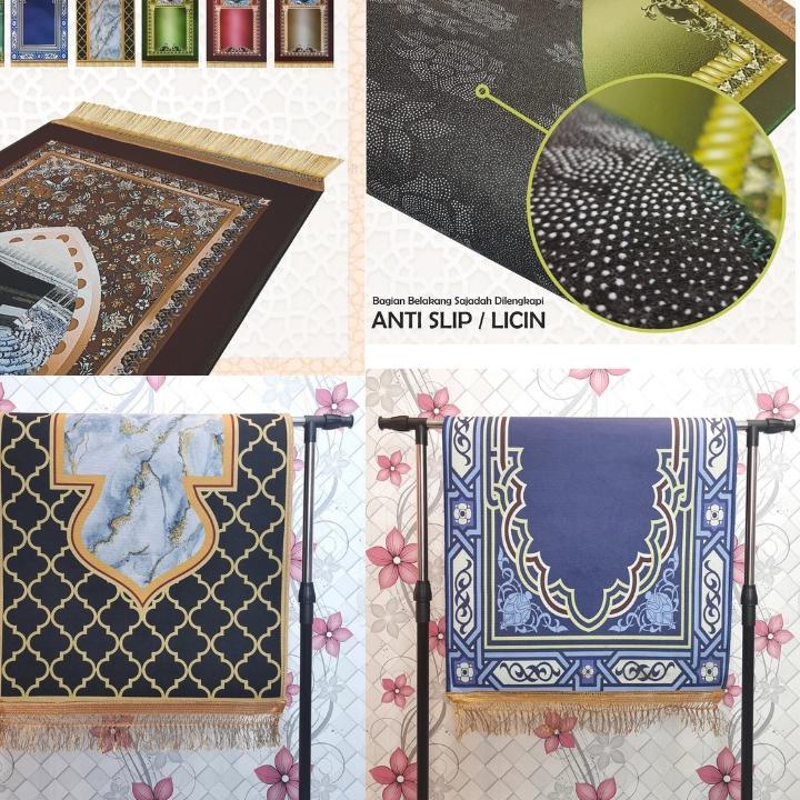 Termurah  {BISA COD} Sajadah Tebal Premium Berkualitas Anti Slip Ukuran 110 x 60cm / Sajadah Bulu Te