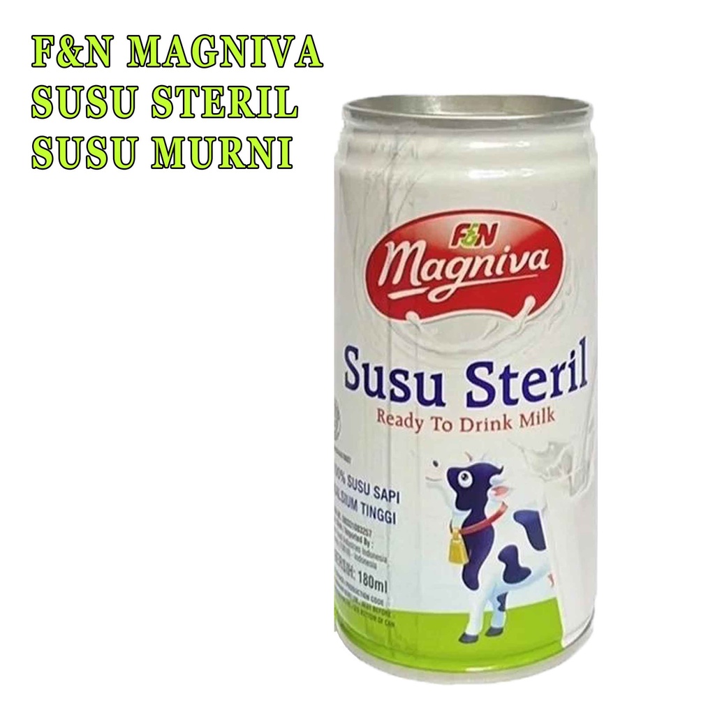 SUSU STERIL* F&amp;N MAGNIVA* SUSU MURNI* KALSIUM TINGGI* 180ml