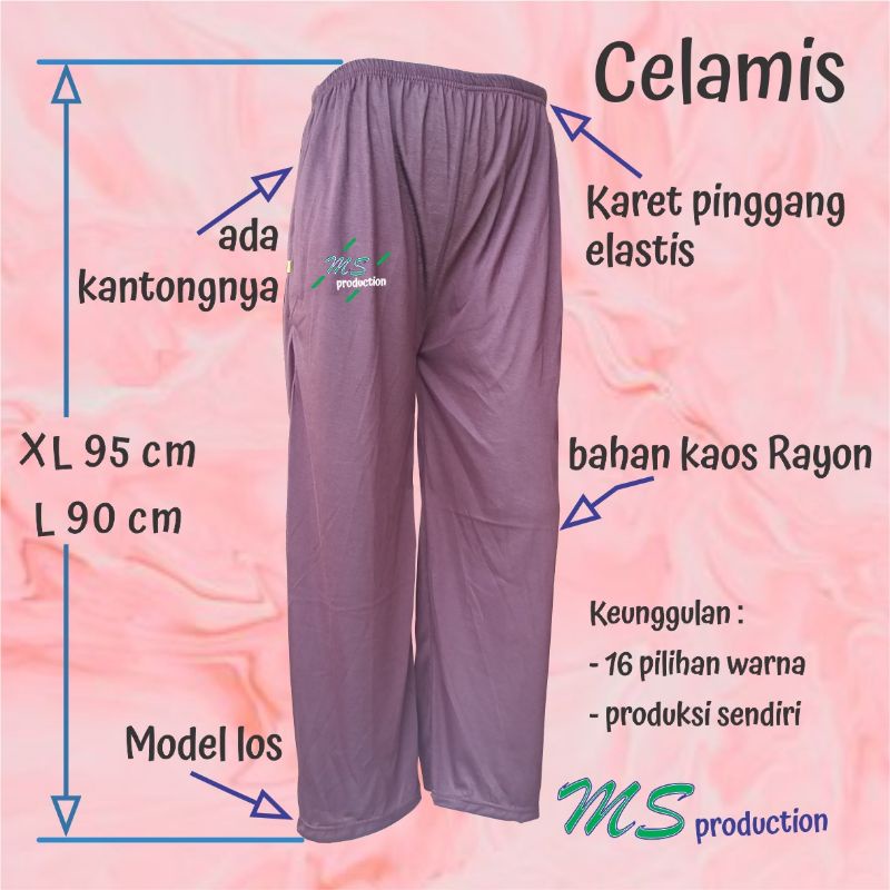 celamis panjang los / aladin panjang los size standar &amp; jumbo