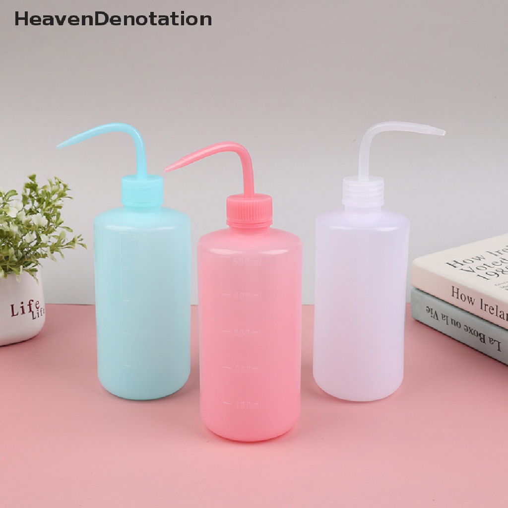 [HeavenDenotation] 1pc 500ml Curved Pot Wash Bersih Sabun Plastik Lab Wash Squeeze Diffuser Botol HDV