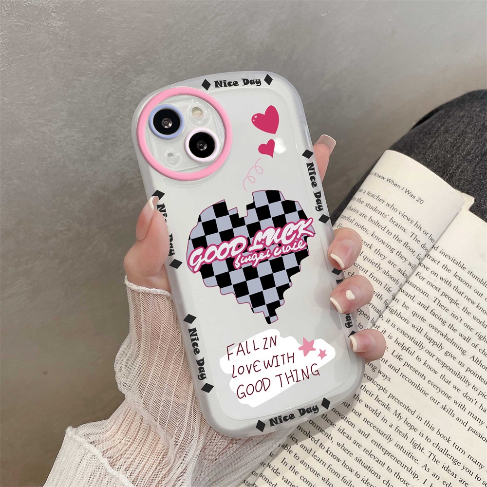 Realme 10 4G RealmeC35 C33 C21Y C25Y Realme5 5i 6i C3 C21 C11 2021 C25 C15 C12 C2 C3 C1 Narzo 50A Prime Shockproof Graffiti Nice Day Love Heart Soft Clear Couple Phone Case BY