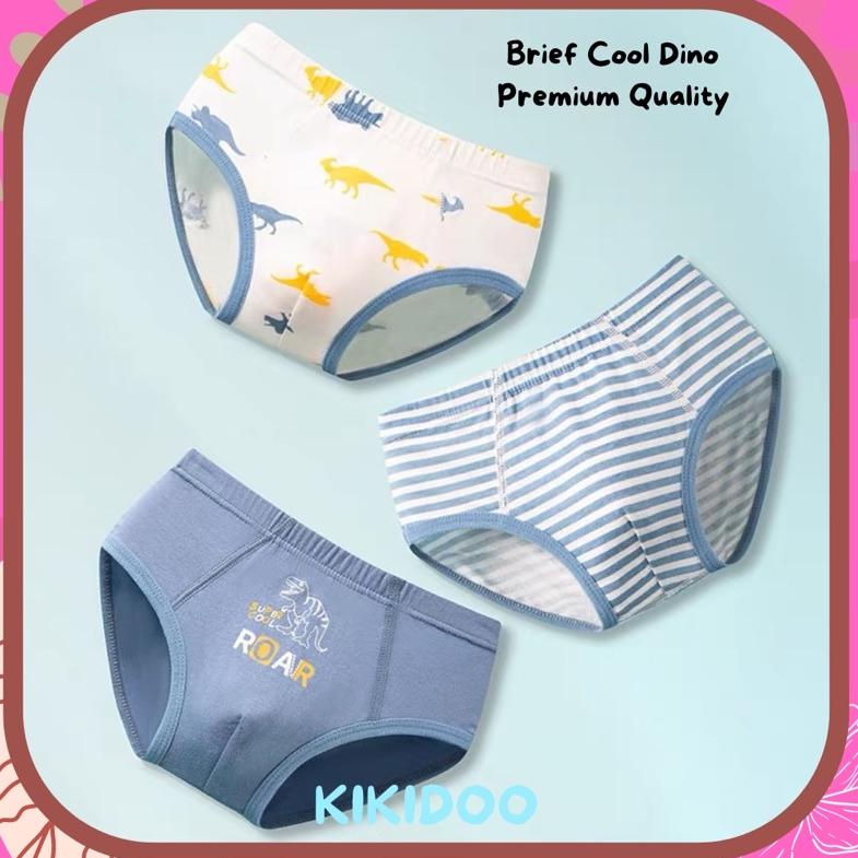 PALING AMPUH✌️>>> Kikidoo Celana dalam brief anak katun sempak pria COLL DINO BAL49