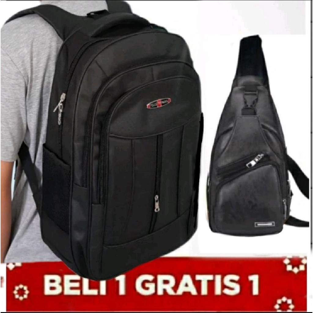 Beli 1 Gratis 1 Ransel POLO Salur Combi GRATIS SLIMBAG Slempang ( HARGA GROSIR )