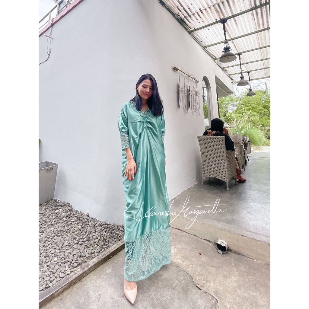 814#kaftan brukat payet/kaftan wanita/dress muslim