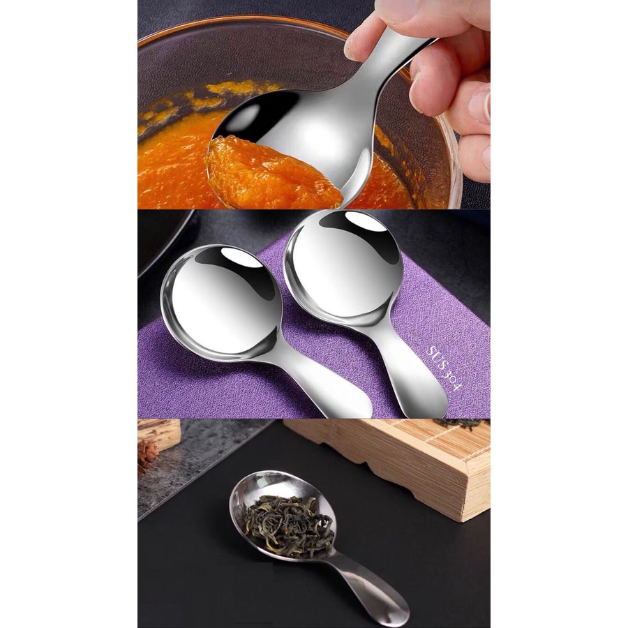 DORA SPOON SENDOK BULAT KECIL STAINLESS 304 SENDOK KOPI