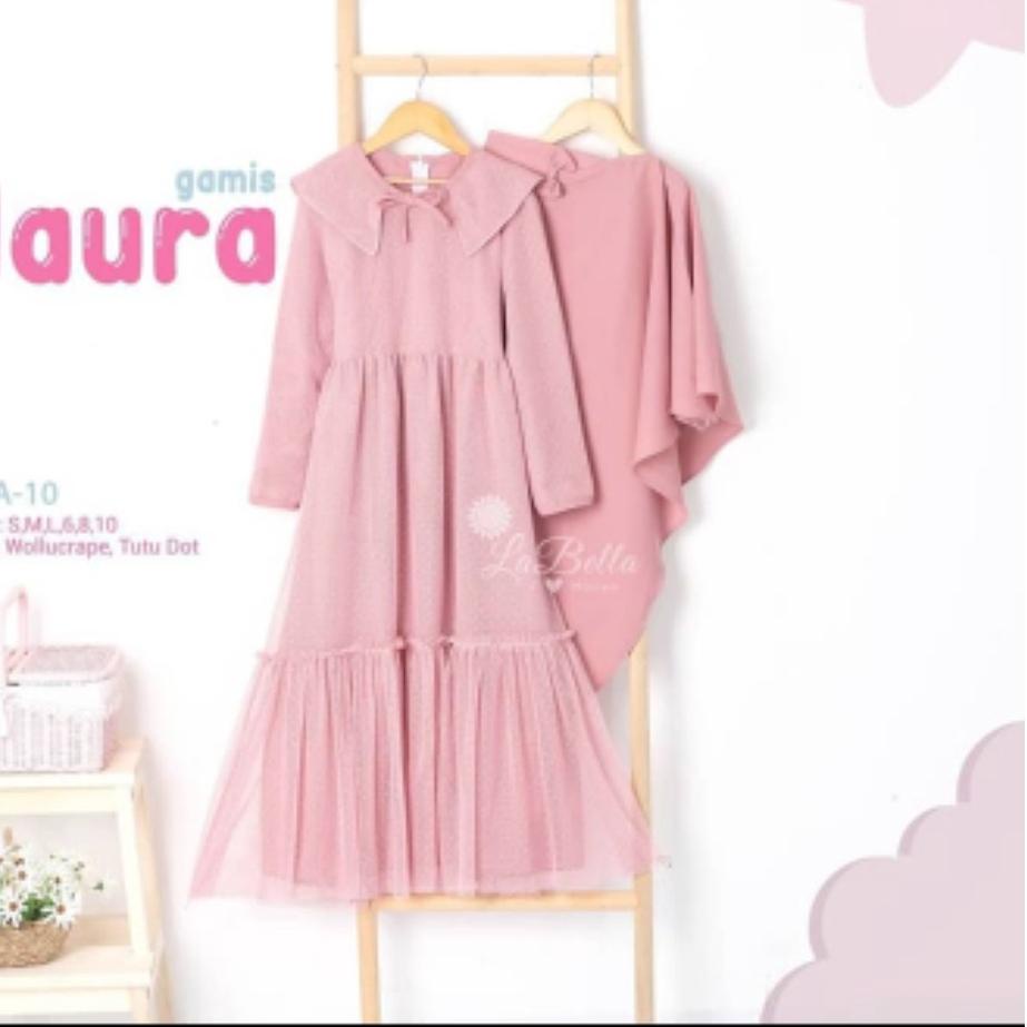 ✬ Gamis anak Haura Syar'i Gamis anak model terbaru Gamis anak kekinian Gamis anak tile Dress anak pe