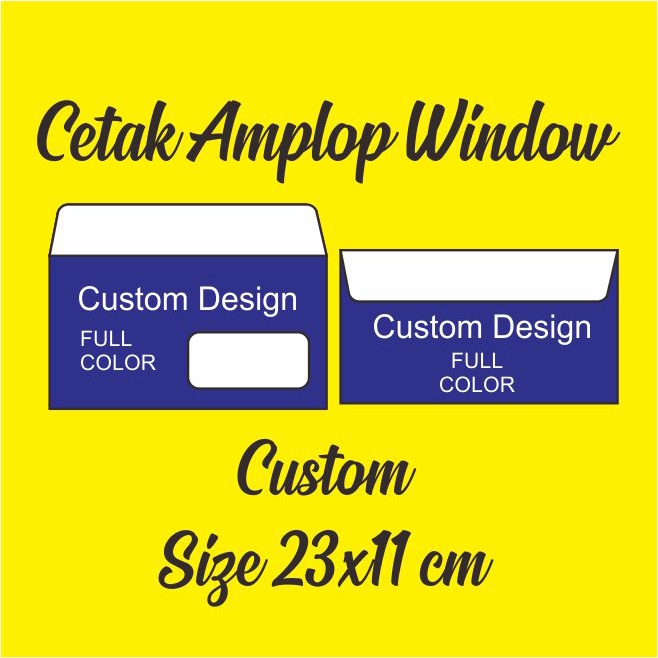 

Amplop Custom Window