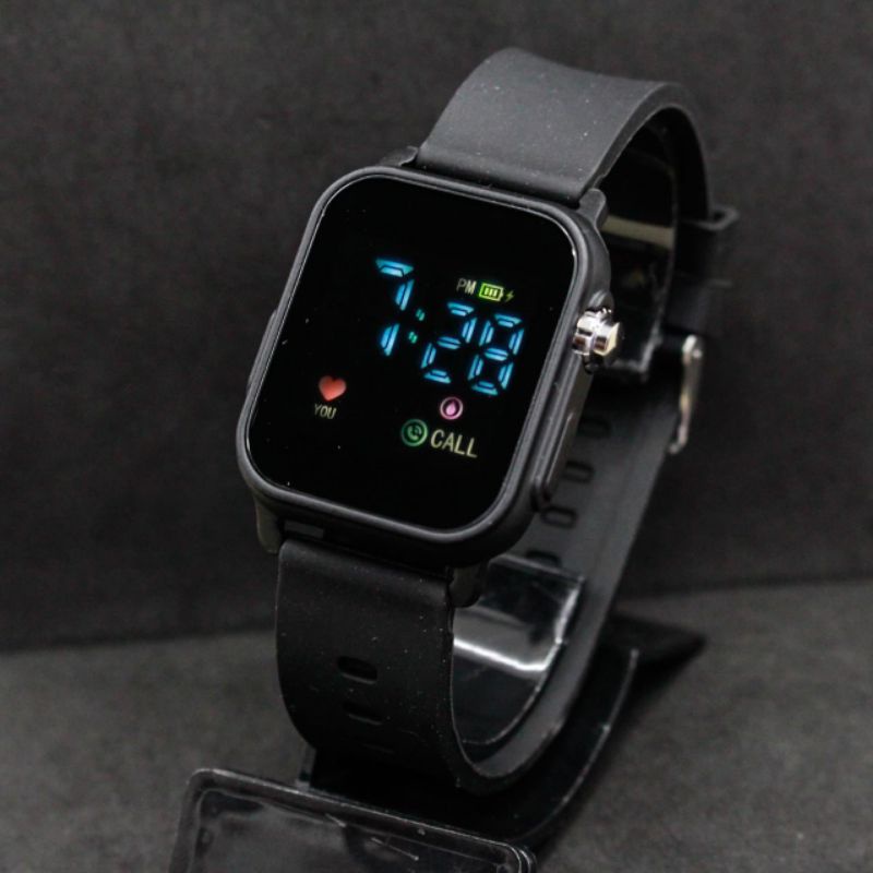 Jam Tangan LED WACTH Terbaru Strap Silikon Tahan Air Unisex (Pria/Wanita) Digital Warna Top / Jam Tangan Led Kekinian Pria/Wanita Terlaris Murah Cod
