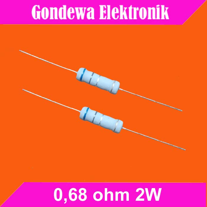 Resistor 0,68 ohm 2W 0R68 2W