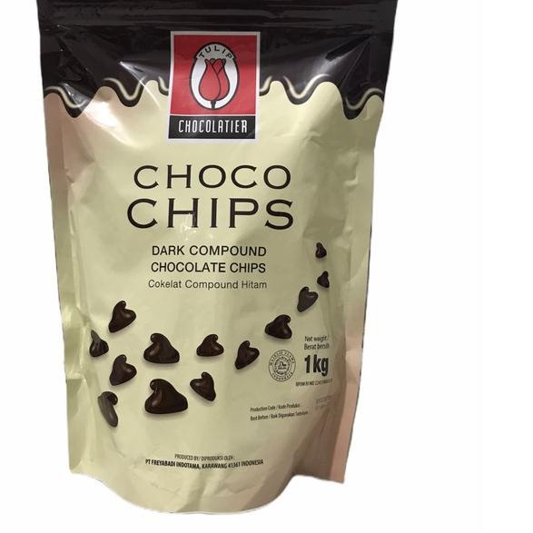 

➭ Choco Chips Compound Tulip 1kg Cokelat chip ☄