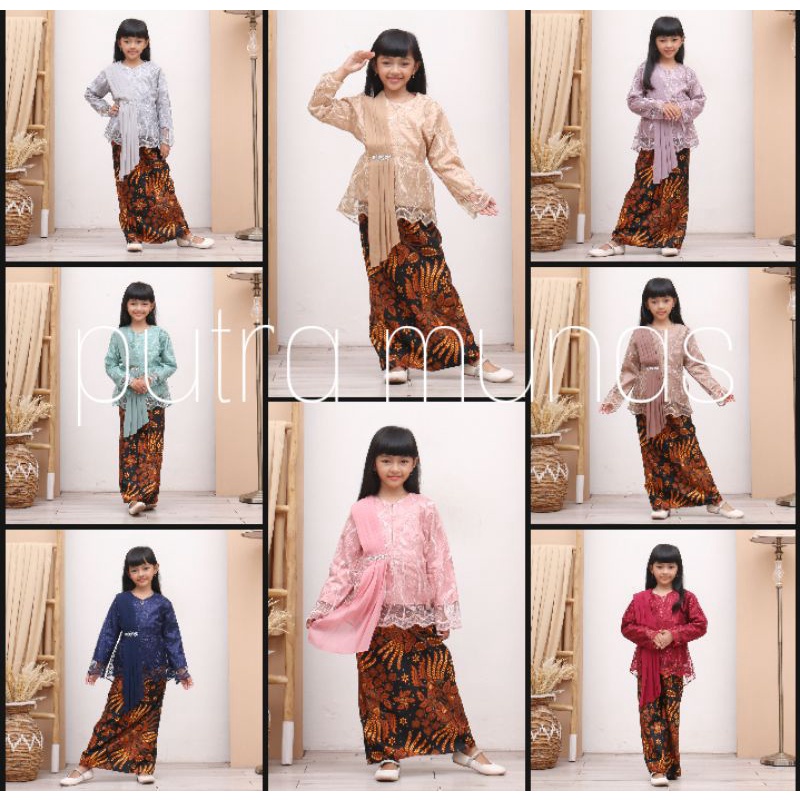 Baju Brokat Anak Umur 4 Sampai 16Tahun Kebaya Anak Perempuan Pakaian Pesta Anak Ory Topcollection.