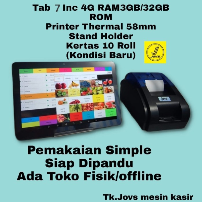 

[[JNT COD]] Paket Mesin Kasir Android Printer Bluetoth Tanpa Laci - Resto/Coffeshop