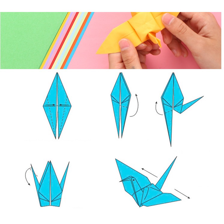 7cm Kertas Lipat Origami Paper Potong Kerajinan Melipat Kertas 100 Lembar GM-ST0045