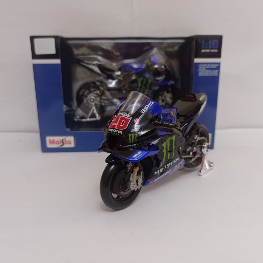 Diecast yamaha no 20 Fabio Quartararo miniatur motogp skala1:18 maisto original murah