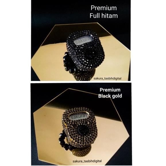 LANGSUNG KIRIM seri HITAM - PREMIUM tasbih digital diamond swarovski (CUSTOM NAMA baca petunjuk foto