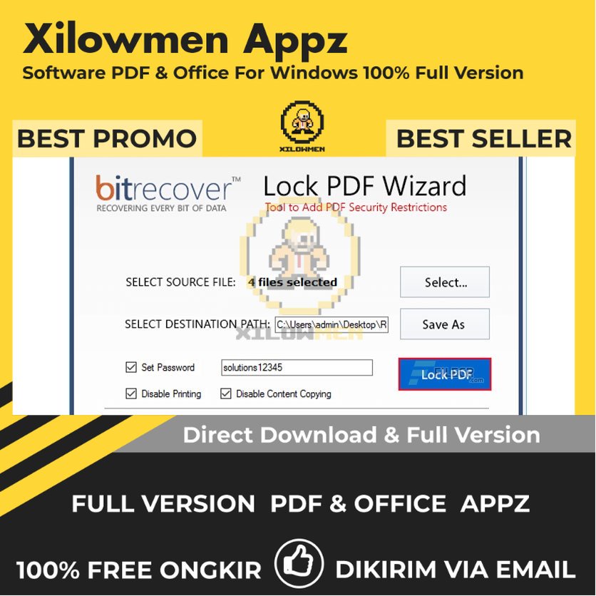 [Full Version]  BitRecover Lock PDF Wizard Pro PDF Office Lifetime Win OS