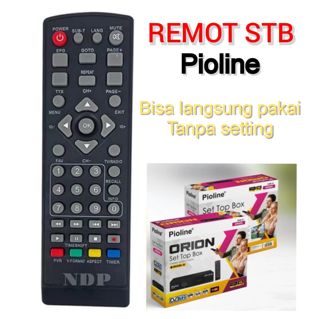 Remot untuk stb pioline tanpa setting