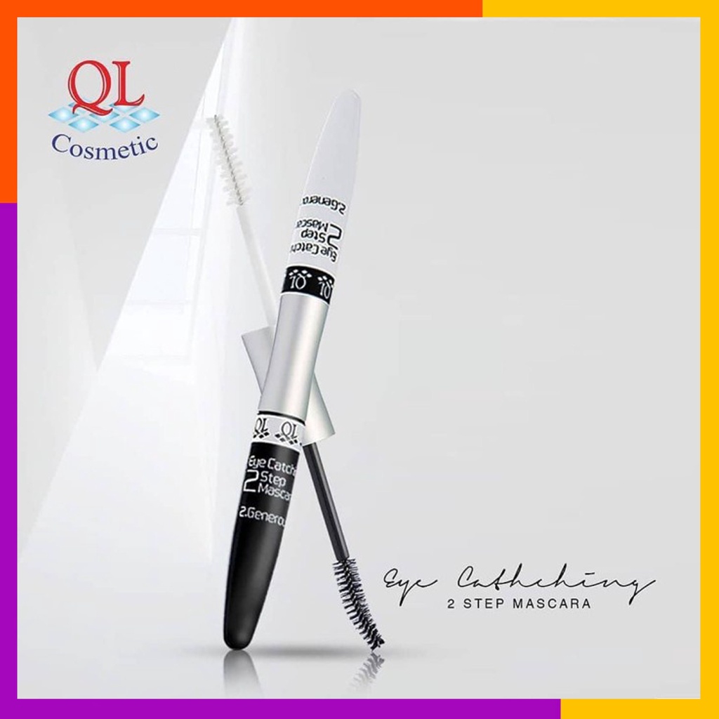 QL Mascara 2in1 Eye Catching 2 Step Mascara Black &amp; White Waterproof