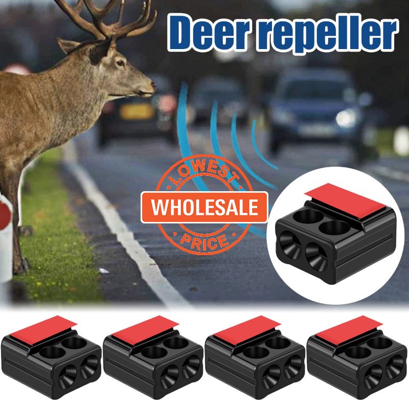 [Harga Grosir] 2Pcs Peluit Mobil Ultrasonic Deer Driver Repeller Bumper Depan Peluit Alarm Tanduk Alarm Anti-Tabrakan Menyala Alarm Hewan Untuk Mobil Truk Motor