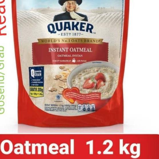 

✸ Quaker Oat Instant Oatmeal Sereal 1200 gram Merah 1.2 Kg RI ●
