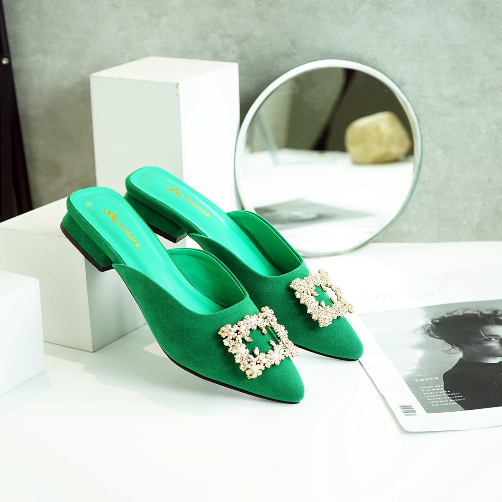 Sandal Wanita Heels Mules Natalie 3CM B-CK 05