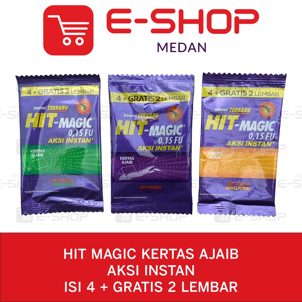 HIT Magic Aksi instan Bakar Obat nyamuk Kertas Ajaib sachet / Renceng